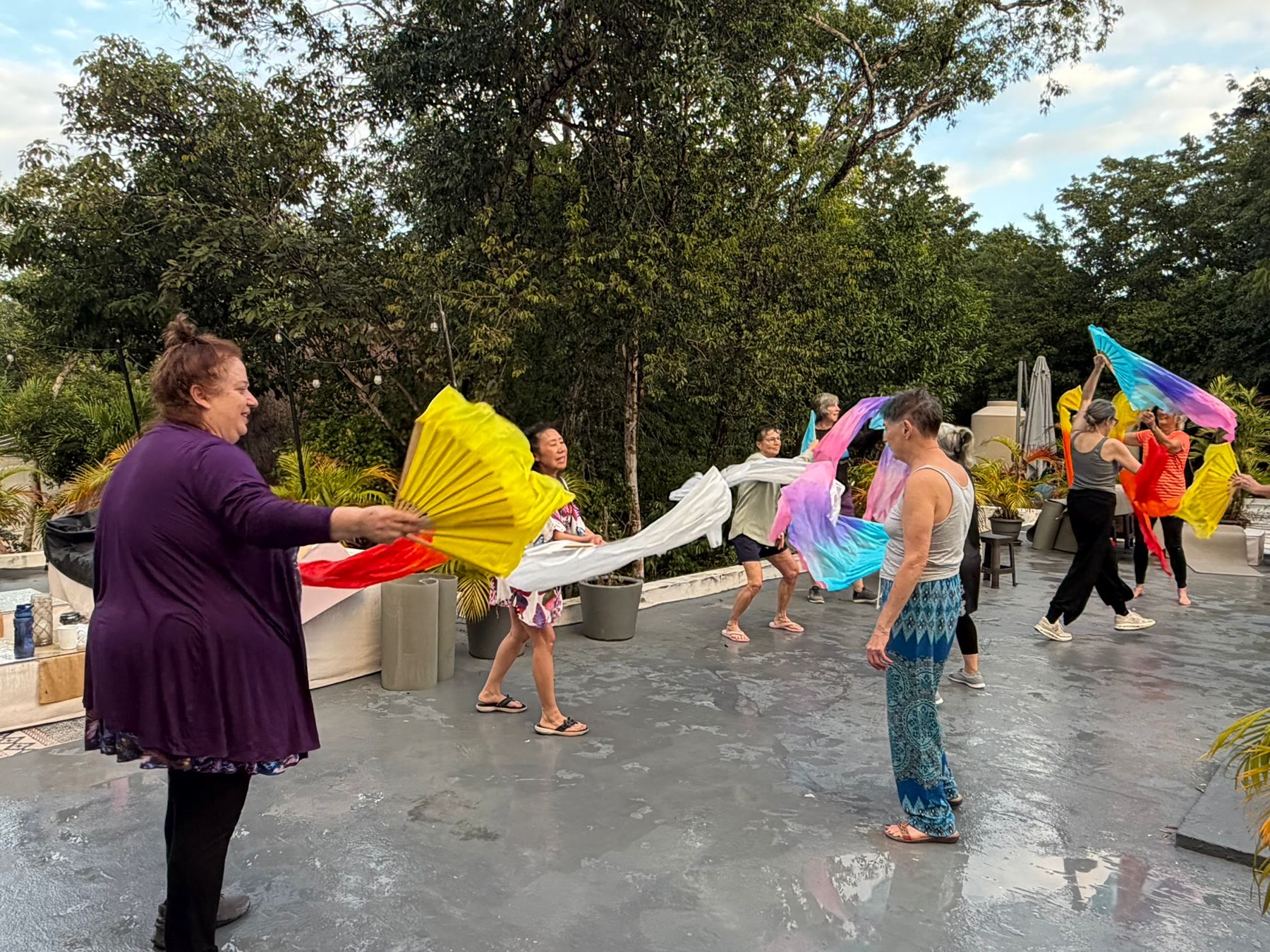 Dancing on the rooftop